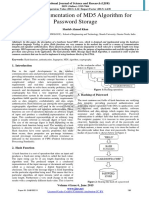 FPGA Implementation of MD5 Algorithm For Password Storage: Shadab Ahmad Khan