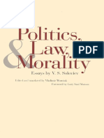 Vladimir Soloviev, Professor Vladimir Wozniuk-Politics, Law, and Morality - Essays by v. S. Soloviev-Yale University Press (2000)