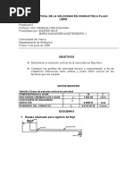 Variacion Vcal de La Velocidad en Conductos A Flujo Libre