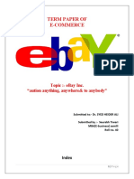 Term Paper of E-Commerce: Topic:-Ebay Inc. "Aution Anything, Anywhere& To Anybody"