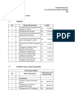 Usulan Tarif Ke Dinkes