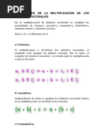 Propiedades de La Multiplicacion de Los Numeros Racionales