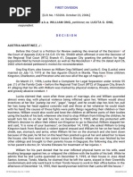 Petitioner Vs Vs Respondent: First Division