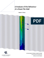 Report Numerical Analyses of The Behaviour of The Sheet Pile Wall