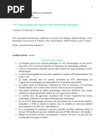 AVC Hemorragique Aux Urgences PDF