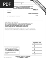 October November 2003 Physics Paper 2