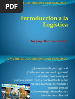 Introducción A La Logística: Ing Jorge Bernilla Gonzales