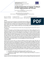 Revisiting The Content-Based Instruction in Language Teaching in Relation With CLIL: Implementation and Outcome