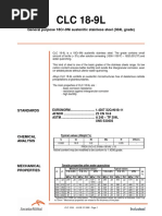 CLC 18-9L: General Purpose 18Cr-9Ni Austenitic Stainless Steel (304L Grade)