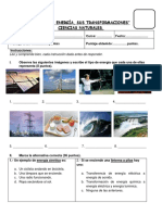 Prueba Energia Sexto Basico