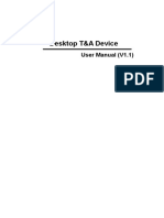 Desktop T&A Device: User Manual (V1.1)