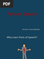 Parts of Speech: Intructor: Huma Sikandar