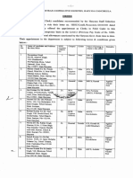 Appointment of Clerks in Field Cadre Order No. 3272-3378 Dated 21.03.2018