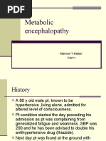 Metabolic Encephalopathy: Marwan Y.Kattan Pgy1