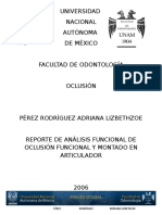 Pérez Rodríguez Adriana Lizbrethzoe. Análisis Oclusal Hc. 2006