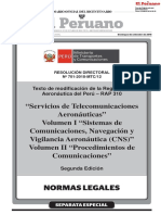 RAP 130 Servicios de Telecomunicaciones Aeronauticas