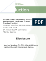 NCONN Core Competency Area 1: Professional, Legal and Ethical Nursing Practice