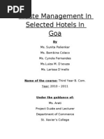 Waste Management in Selected Hotels in Goa