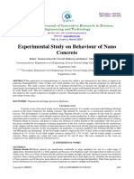 Experimental Study On Behaviour of Nano Concrete