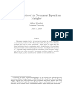 Simple Analytics of The Government Expenditure Multiplier: Michael Woodford Columbia University June 13, 2010