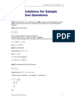 Worked Solutions For Sample Examination Questions