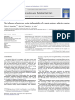 The Influence of Moisture On The Deformability of Cement-Polymer Adhesive Mortar