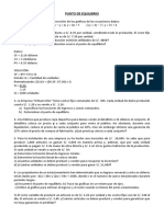 Ejercicios Sobre El Punto de Equilibrio