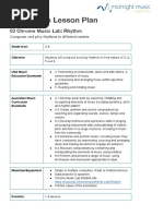 Lesson Plan Chrome Music Lab Rhythm Handout