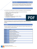 Course Outline - Standard Advance Excel 2013