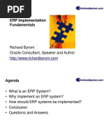 ERP Implementation Fundamentals: Richard Byrom Oracle Consultant, Speaker and Author