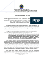 Decisão Do Mec Nota Técnica Dpai #001 2007