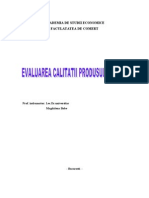 Evaluarea Calitatii Produsului - Unt