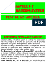 Chapter # 7 Islamic Banking System: Prof. Dr. Md. Abu Sina