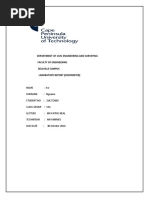 Faculty of Engineering Bellville Campus Laboratory Report (Oedometer)