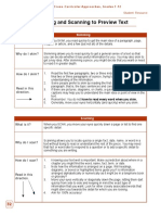 Reading - Skimming and Scanning Chart