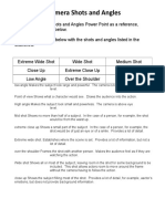 Carma Shots and Angles Worksheet 2