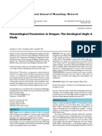 International Journal of Hematology Research: Hematological Parameters in Dengue: The Serological Angle A Study