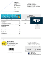 Payment Slip: Summary of Charges / Payments Current Bill Analysis