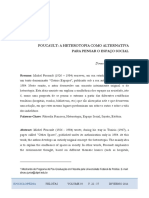 Foucault - A Heterotopia Como Alternativa para Pensar o Espaço Social PDF