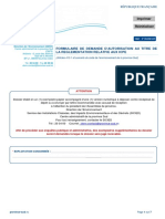 Formulaire Autorisation ICPE