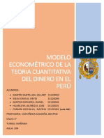 Econometria Teoria Cuantitativa Del Dinero