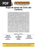 Sopa de Letras de Ciclo Del Azufre