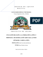 Evaluacion de Daño A La Formacion y Propuesta Adecuada para Estimulacion