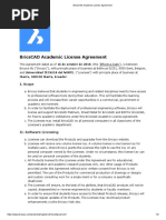 BricsCAD Academic License Agreement