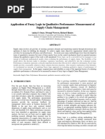 Application of Fuzzy Logic in Qualitative Performance Measurement of Supply Chain Management