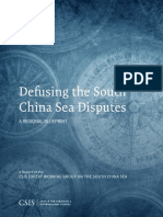 Defusing The South China Sea Disputes: A Regional Blueprint