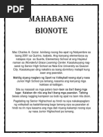 Mahabang Bionote