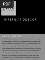 Internship at D'Decor