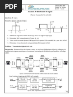 Examen de Traitement de Signal 2018