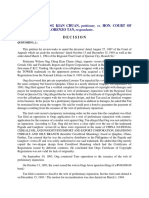 Wilson Ong Ching Kian Chuan, Petitioner, vs. Hon. Court of APPEALS and LORENZO TAN, Respondents